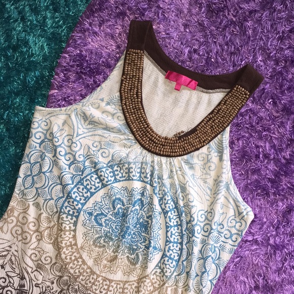 Boho beaded neckband top - Picture 2 of 7